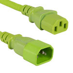 14AWG C13 to C14 AC Power Cord Extension Cable Green