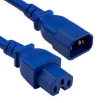 14AWG 15A 250V Power Cord Cable (IEC320 C14 to IEC320 C15) Blue