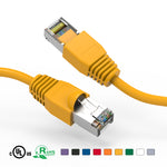 50Ft CAT6A Shielded Ethernet Patch Cable Booted Yellow