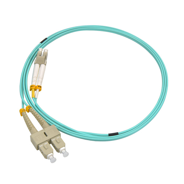 Cavo Fibra Ottica 50m – LC-SC Duplex OM4 10Gb, 50/125, Multimodale, Per Reti Ad Alta Velocità