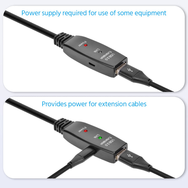 FEDUS USB 3.0 Extension Cable 5 Meter Active USB Cable Extender Built-in Signal Booster Nylon