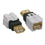 USB 2.0 Type A to A F/ F Keystone Jack - EAGLEG.COM