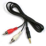 6Ft 3.5mm Stereo Plug to 2xRCA-M Cable - EAGLEG.COM