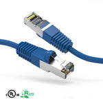 12Ft Cat7 Shielded Ethernet Cable (SSTP) 600MHz Booted Blue