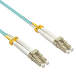 1M LC/UPC-LC/UPC OM3 Multimode Duplex Aqua 50/125 Fiber Optic Patch Cable