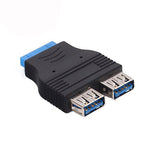 2-Port USB 3.0 Header Adapter 20-Pin - EAGLEG.COM