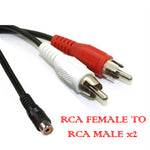 6inch RCA-Female to RCA-Male x2 - EAGLEG.COM