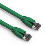 3Ft Cat8 S/FTP Ethernet Network Cable 2GHz 40G Booted 24AWG Green