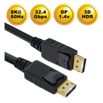 10Ft DisplayPort Cable Male to Male w/Latches v1.4 8K 60Hz VESA Certified - EAGLEG.COM