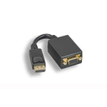 Display Port Male to VGA Female Adapter Cable with Latches Black - EAGLEG.COM