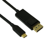 6Ft USB Type C to DisplayPort Male Cable 4K 60Hz Black