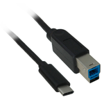 USB 3.0 B-Male to USB-C 3.1 G1 Male Cable Black - EAGLEG.COM