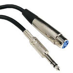 XLR 3P Female to 1/4" TRS Microphone Cable - EAGLEG.COM