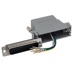 DB25 Male to RJ12 (6 Wire) Modular Adapter Gray - EAGLEG.COM