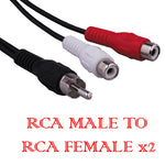 6inch RCA-Male to RCA-Female x2 - EAGLEG.COM