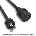 L6-30P to L6-30R Extension Cords