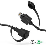 3Ft Cat6 SFTP Industrial Outdoor Patch Cable w/Dust Cap Black