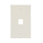 1Port Keystone Wallplate White Smooth Face