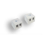 2-Port RJ45 Surface Mount Box White (Box only)