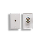 RJ12 Modular Single Port Wall Plate White, Smooth Face