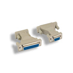 DB9 Female to DB25 Female Molded AT Modem Adapter