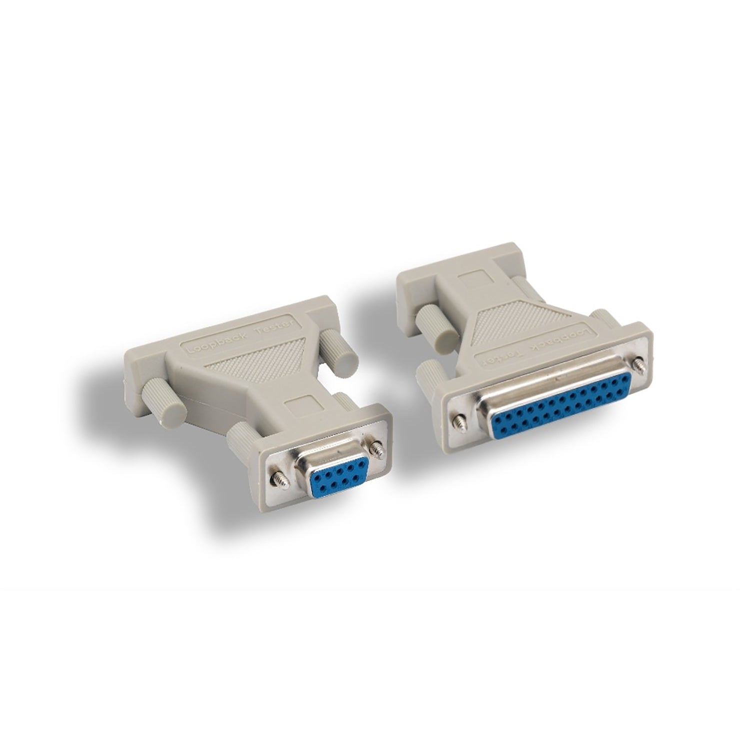 DB9 Female to DB25 Female Serial Loopback Tester