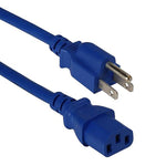 18AWG System Power Cord NEMA 5-15P to C13 10A/125V Blue