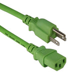 18AWG CPU Power Cord NEMA 5-15P to C13 10A/125V Green