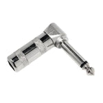 1/4-Inch Mono Right-Angle Male Plug Metal