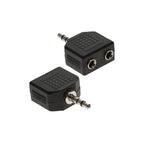 3.5mm Stereo Plug to Dual 3.5mm Stereo Female Adapter