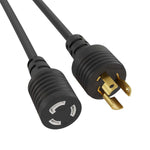 8Ft 14AWG NEMA L5-15P to L5-15R Heavy Duty Locking Power Cord Extension 15A/125V