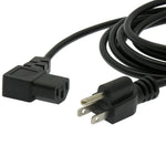 10Ft Right Angle Power Cord NEMA5-15P/IEC320 C13 18AWG - EAGLEG.COM