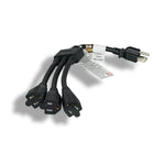1-to-3 14AWG Power Cord Splitter - 1 NEMA 5-15P to 3 NEMA 5-15R 210614