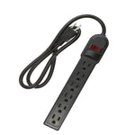 3Ft 6-Outlet Surge Protector 14AWG/3, 15A, 90J black