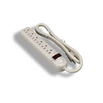 6Ft 6-Outlet Surge Protector 14AWG/3, 15A, 250J Beige Color