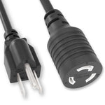 1Ft 14AWG UL VW-1, FT2 Power Adapter Cord NEMA 5-15P to NEMA Locking 5-20R 15A 125V