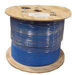1000Ft Cat6A UTP 10G Solid Wire Plenum (CMP) Bulk Cable Blue