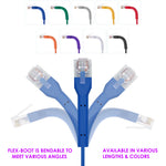 3Ft Slim Cat6A RJ45 UTP 32AWG Bendable Ethernet Patch Cable