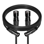 3Ft CAT6A S/FTP Ethernet Patch Cable with EtherCON Connectors Black