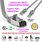 5Ft CAT6A Ethernet Network Patch Cable Ferrari Style Boot