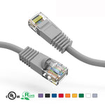 125Ft Cat5e Unshielded Ethernet Network Patch Cable Booted Gray
