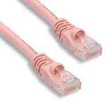 10Ft Cat6 Unshielded Ethernet Network Patch Cable Booted Pink