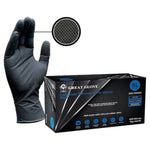 3D 6-Mil Embossed Textured Black Nitrile Powder-Free Gloves 100/BX 10BX/CASE