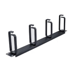 1U Single-Sided Four Rings Metal Horizontal Cable Management 1.75"x19"