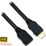 1Ft 28AWG High Speed HDMI Extension Cable w/Ethernet CL3 4K 60Hz HMDI-901