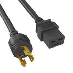 15Ft 12AWG SJT Heavy Duty L5-30P to C19 PDU Locking Power Cords, 20A/125V, UL Listed - L5301915