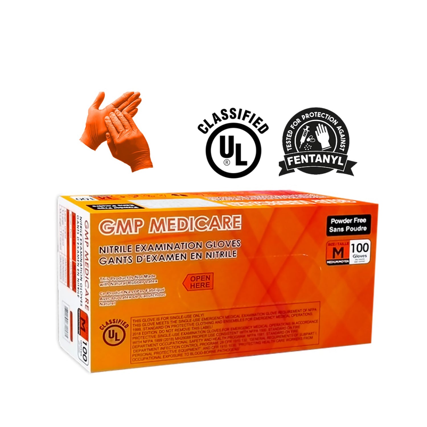 NFPA Nitrile Exam Powder-Free Gloves 100/BX 10-BOXES/CASE 1000PCS