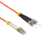 1M LC/UPC ST/UPC 50/125 OM2 Multimode Duplex OFNR Fiber Optic Cable