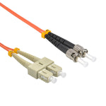 1M ST/UPC SC/UPC 50/125 OM2 Multimode Duplex OFNR Fiber Optic Cable