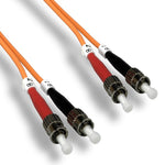 1M ST/UPC ST/UPC 50/125 OM2 Multimode Duplex OFNR Fiber Optic Cable